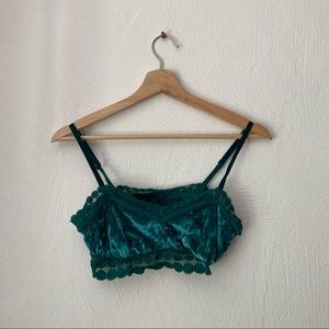 Aerie Teal Velvet Bralette